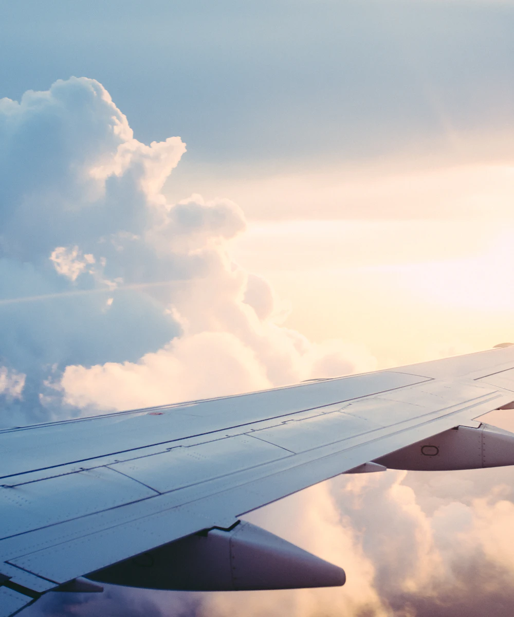 Airplane on a runway representing aviation websites