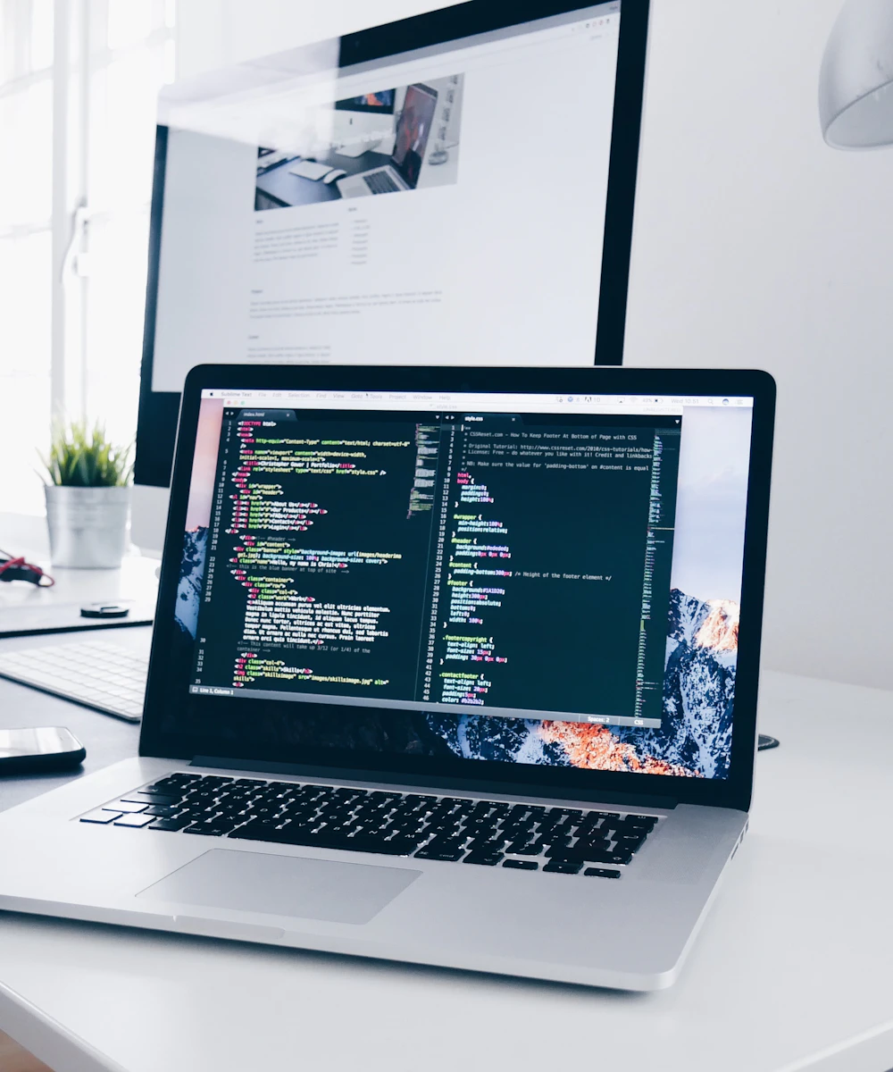 Web designer building a direct client website